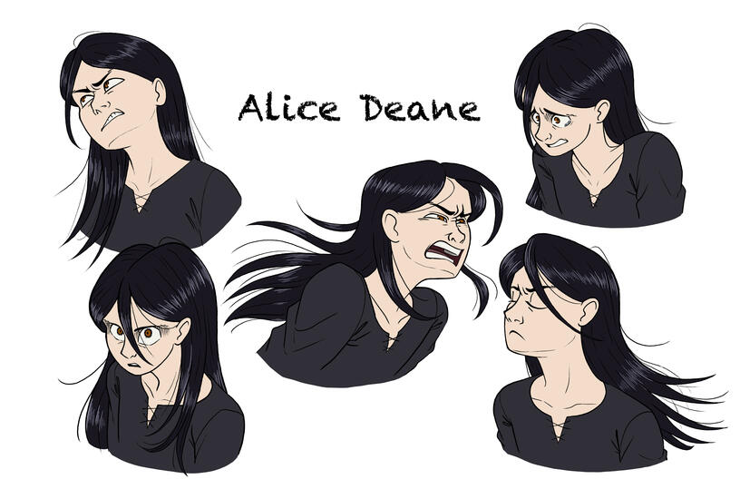 Alice Deane Expression Sheet - Wardstone Adaptation (2025)
